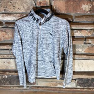 Pink Victoria’s Secret Mock Turtle Quarter Zip Sweatshirt